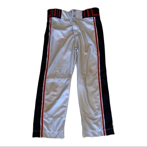 Baseball Pants‎ Stripe Grey Black and Red Sz Y XL - Picture 1 of 4